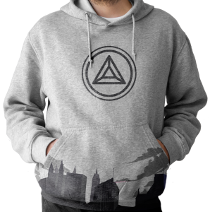 Hoodie grey front  